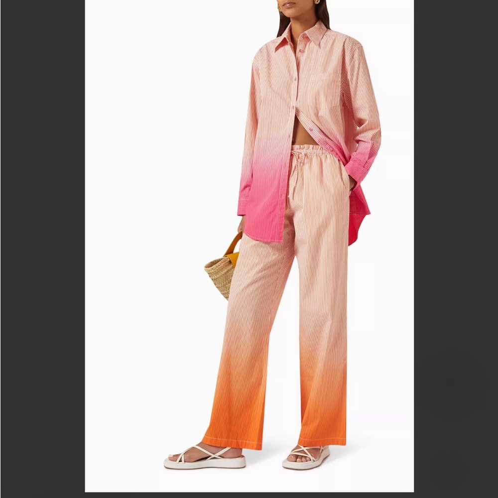 Solid Striped cotton summer beach set